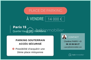 parking à la vente -   75015  PARIS 15E ARRONDISSEMENT, surface 0 m2 vente parking - UBI449385311